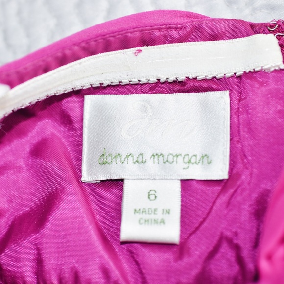 Fuscia flowy knee-length dress - Picture 6 of 6